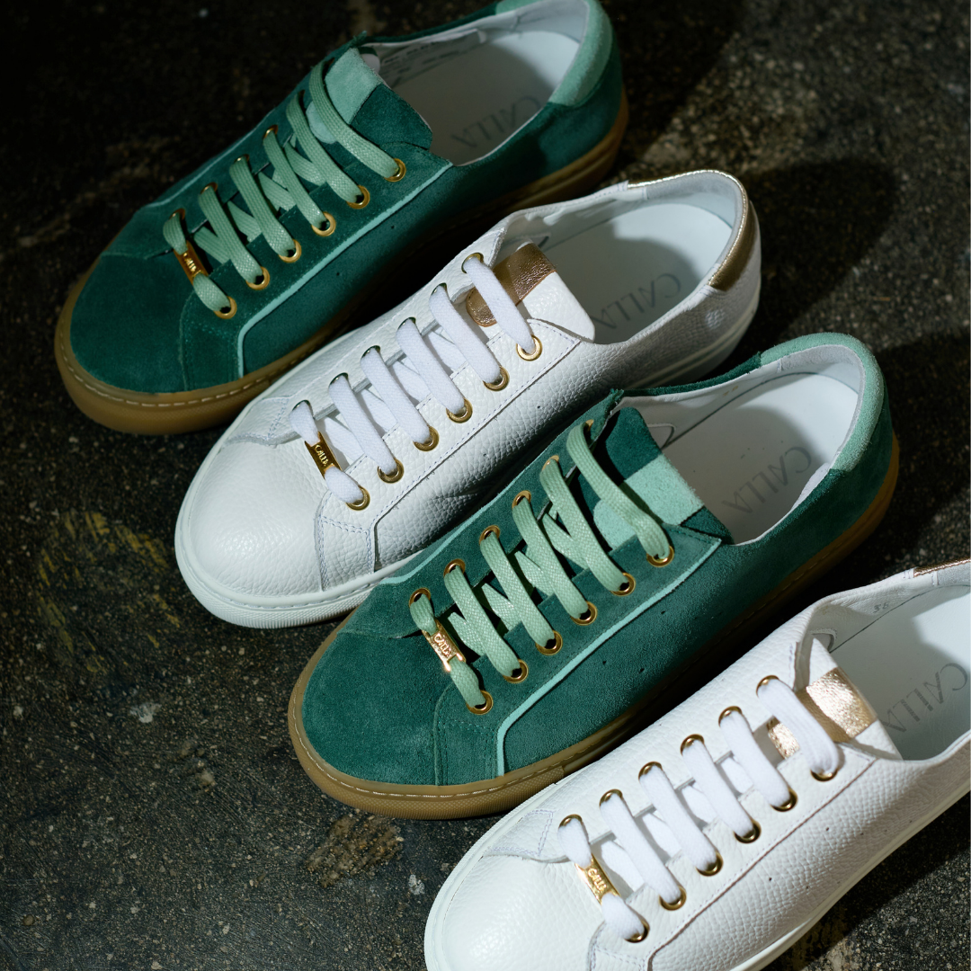 Star - Teal Suede Wide Fit Sneakers