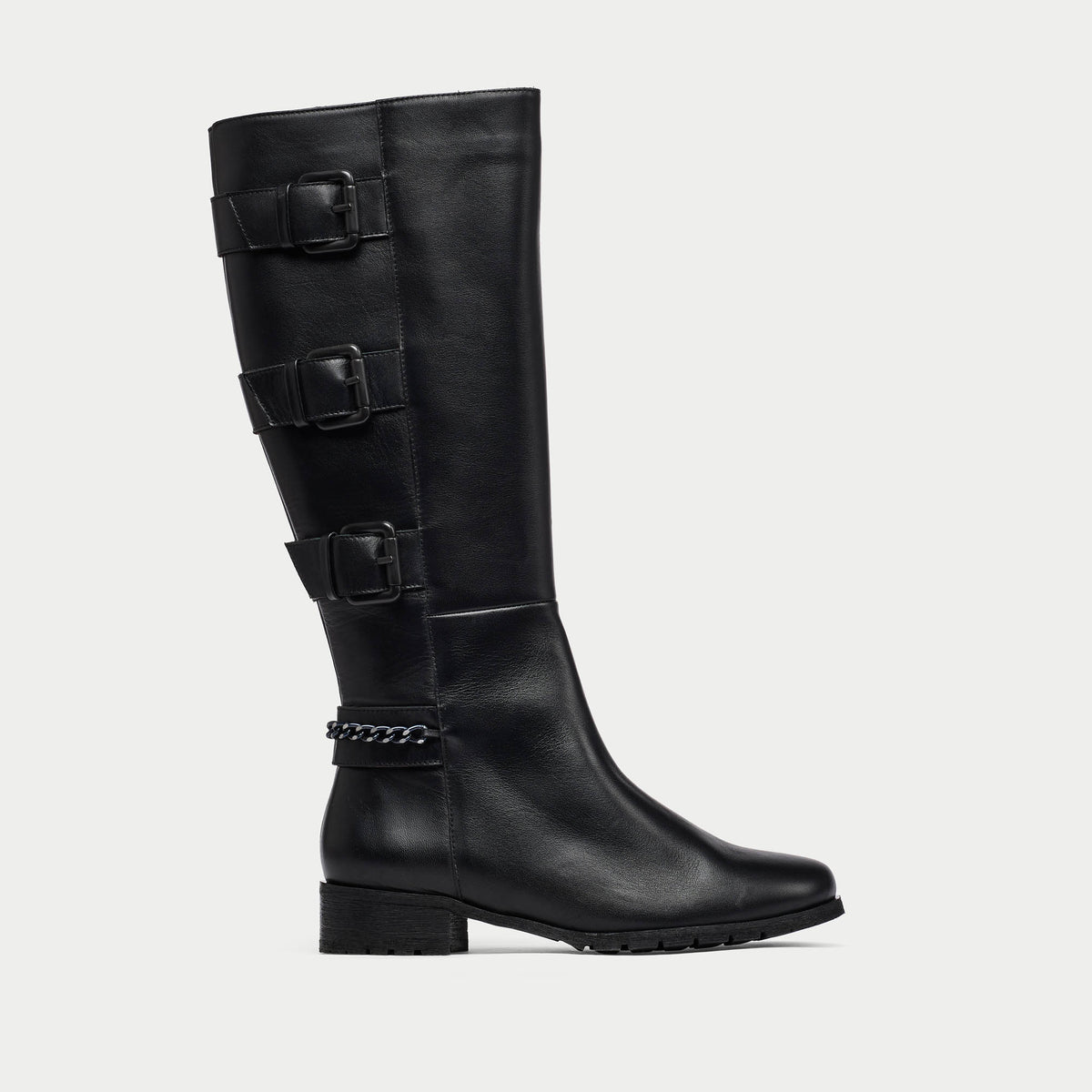 Sylvia - Black Leather Boots (image 1)