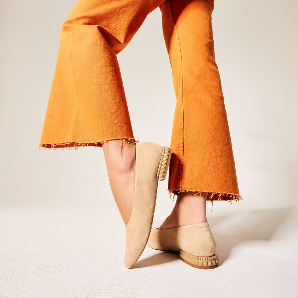 Taupe hot sale suede flats