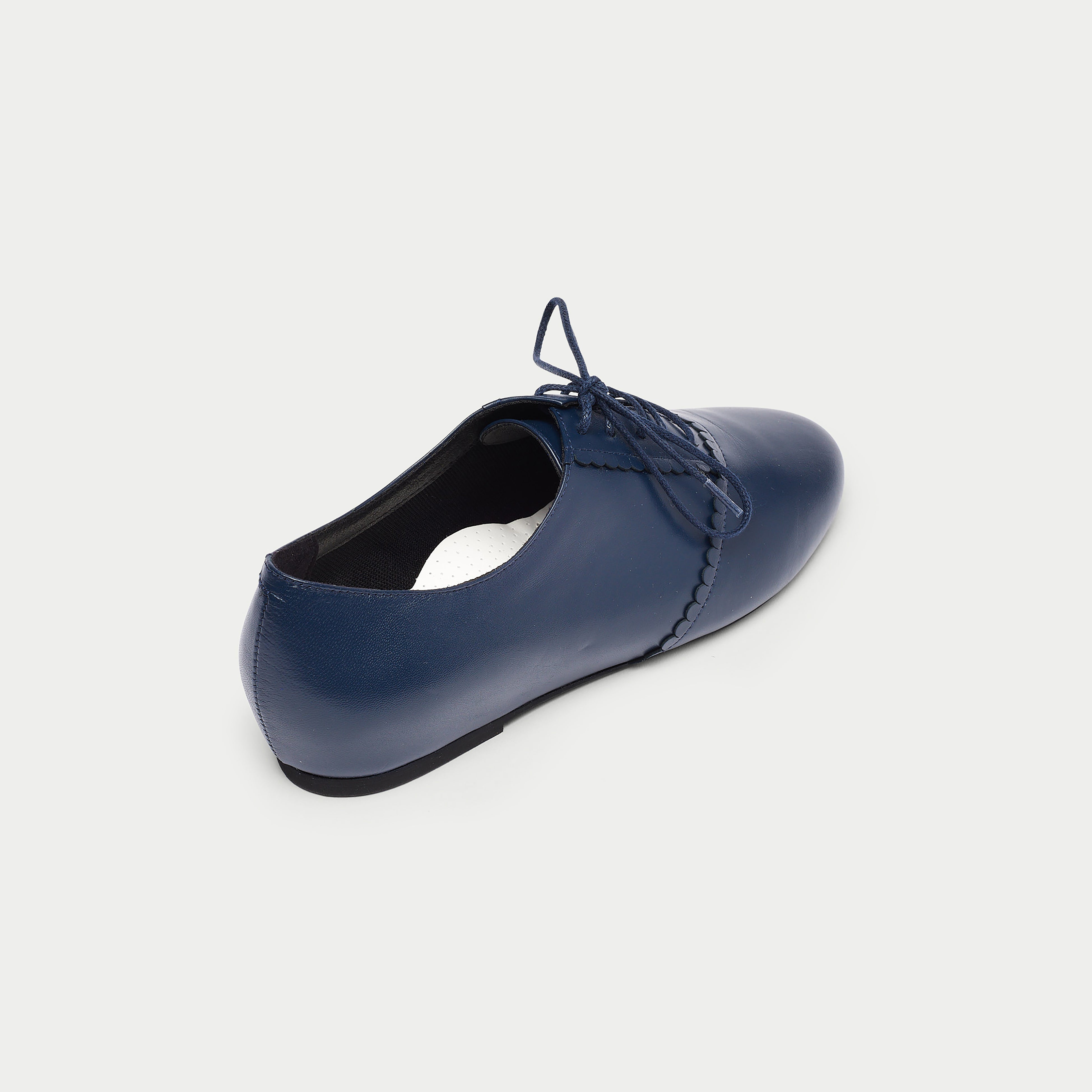 Aster - Navy Leather Brogues