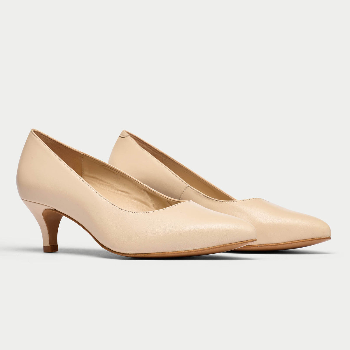 Ava - Light Beige Leather Pumps (image 2)