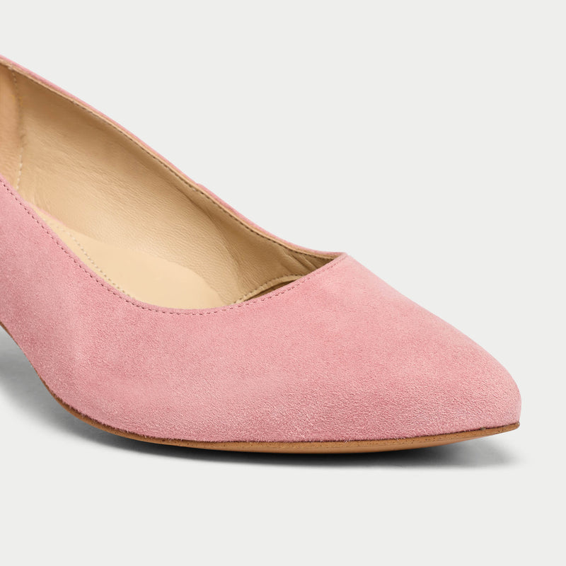 Pink suede ladies shoes Clearance