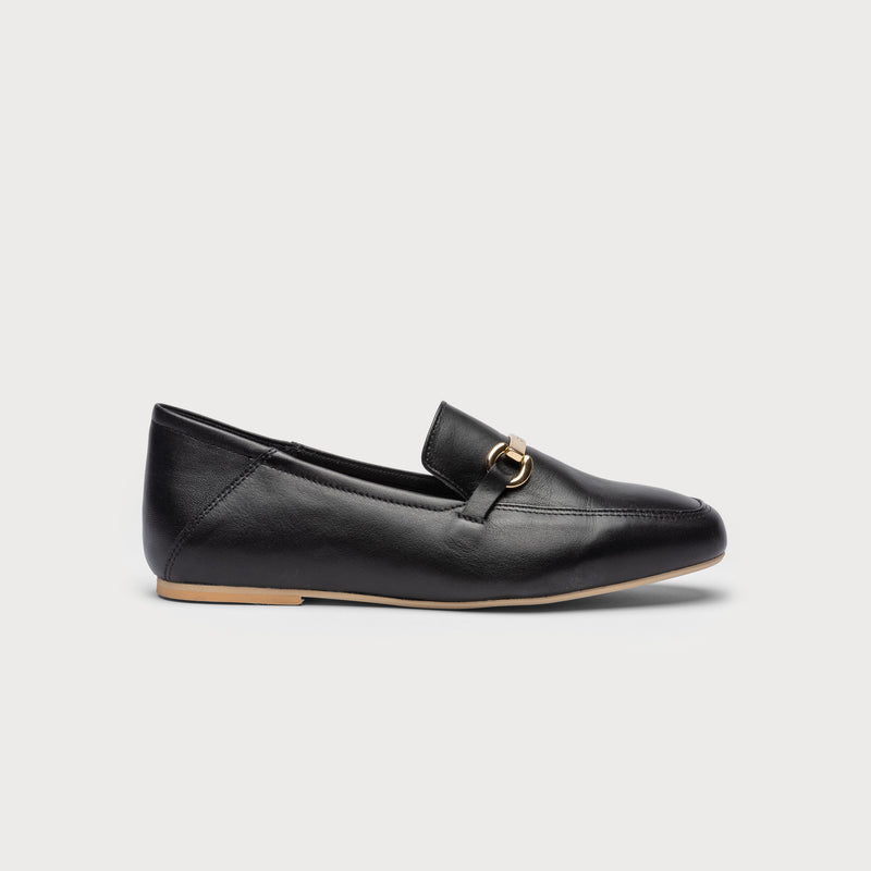 Beatrice - Black Leather Loafers
