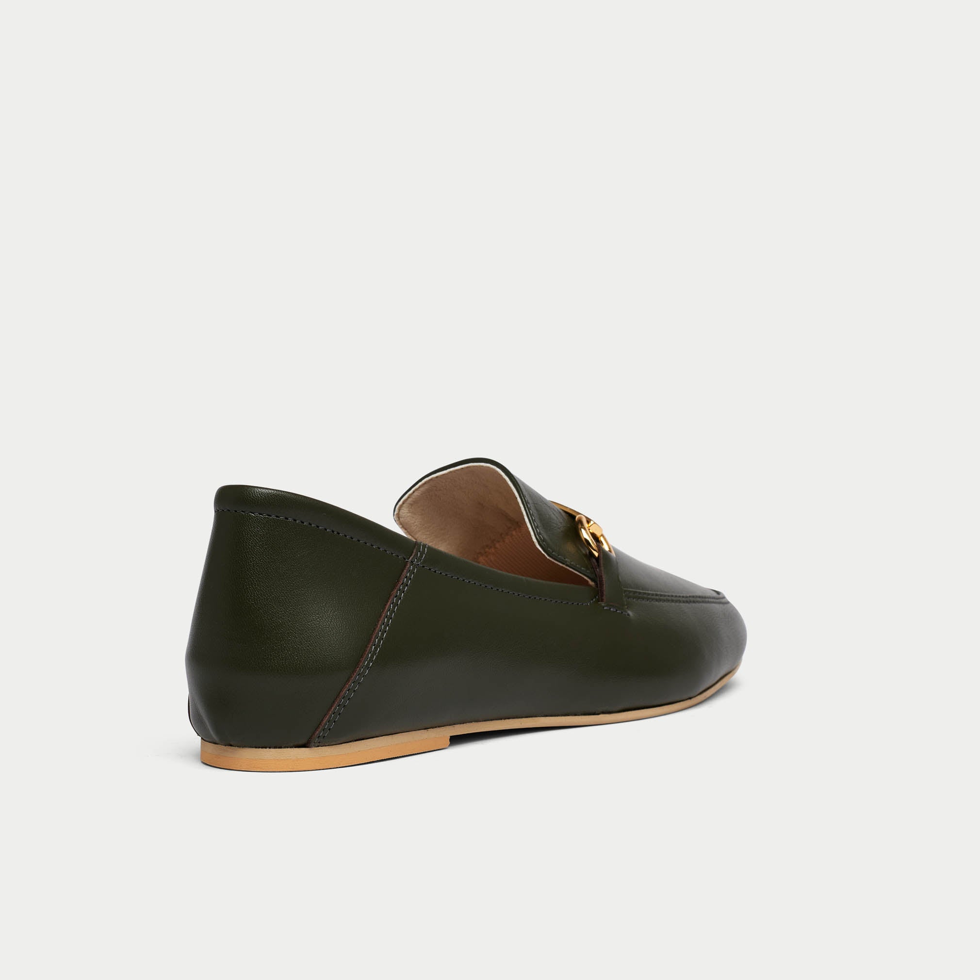 Beatrice - Khaki Leather Loafers