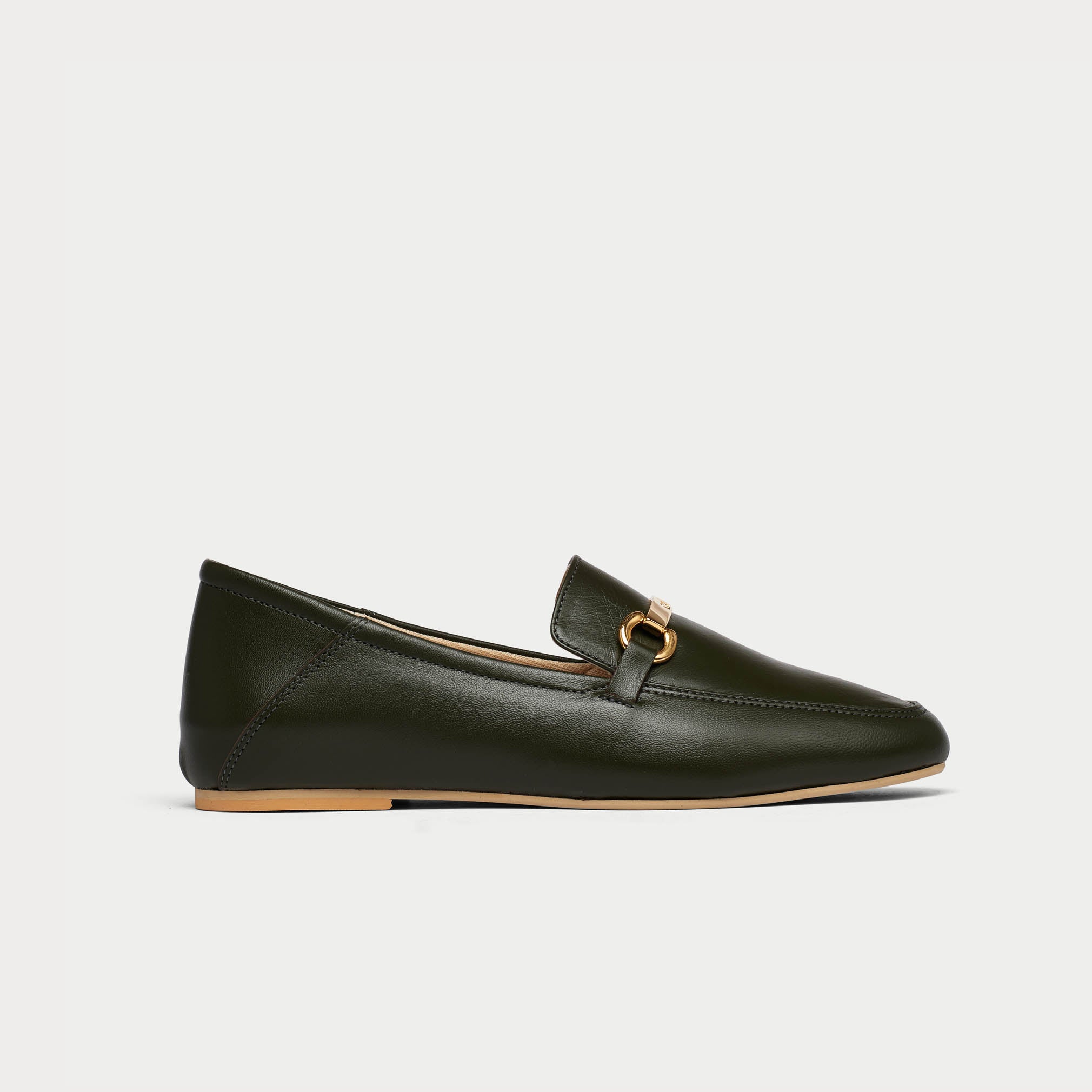 Beatrice - Khaki Leather Loafers