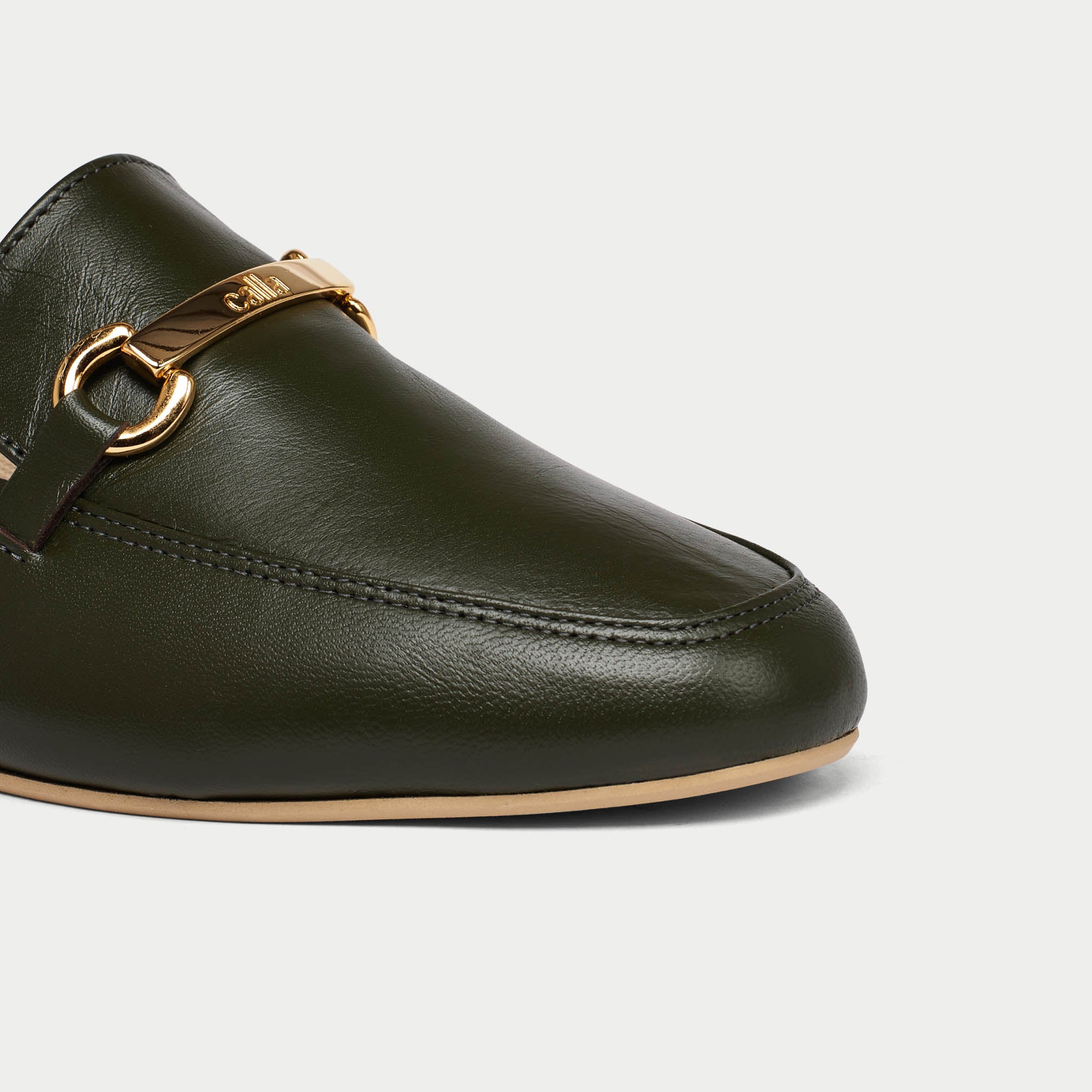 Beatrice - Khaki Leather Loafers