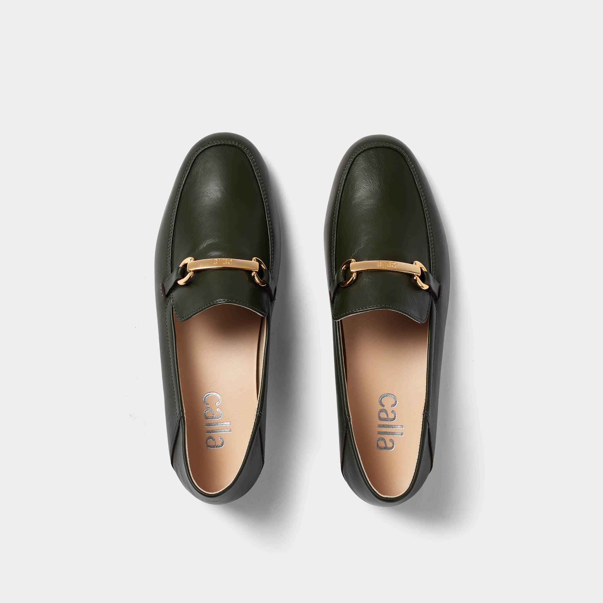 Beatrice - Khaki Leather Loafers