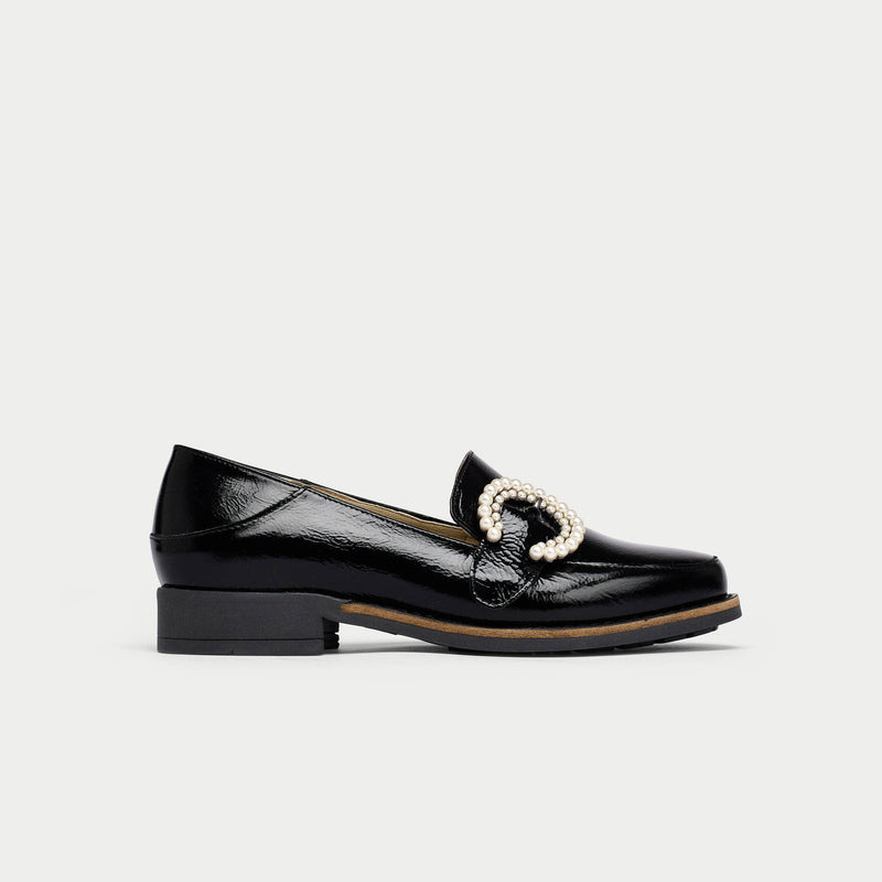 Belinda - Black Shine Leather