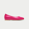 Charlotte - Raspberry Leather Ballerinas