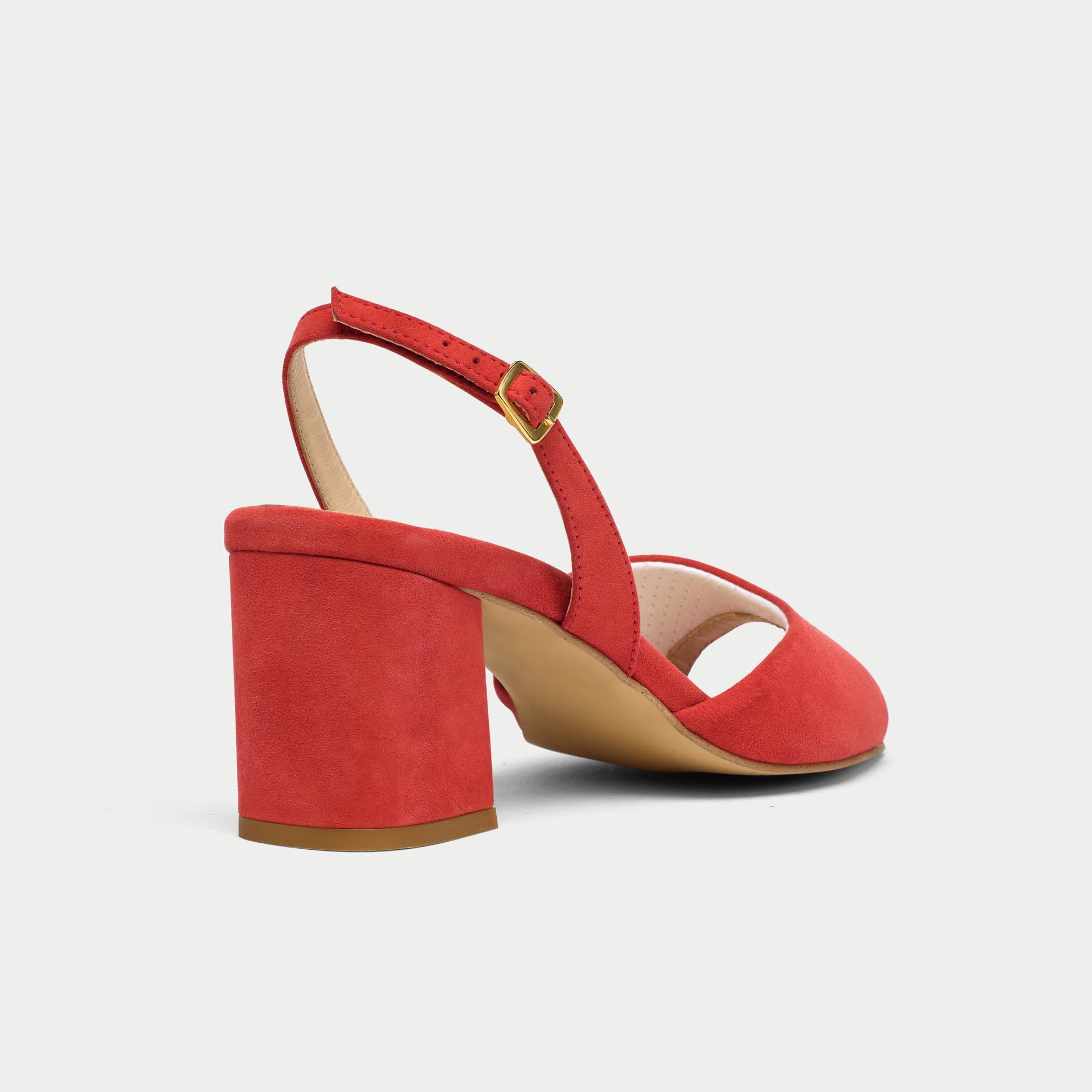 Felicity - Paprika Suede Block Heels