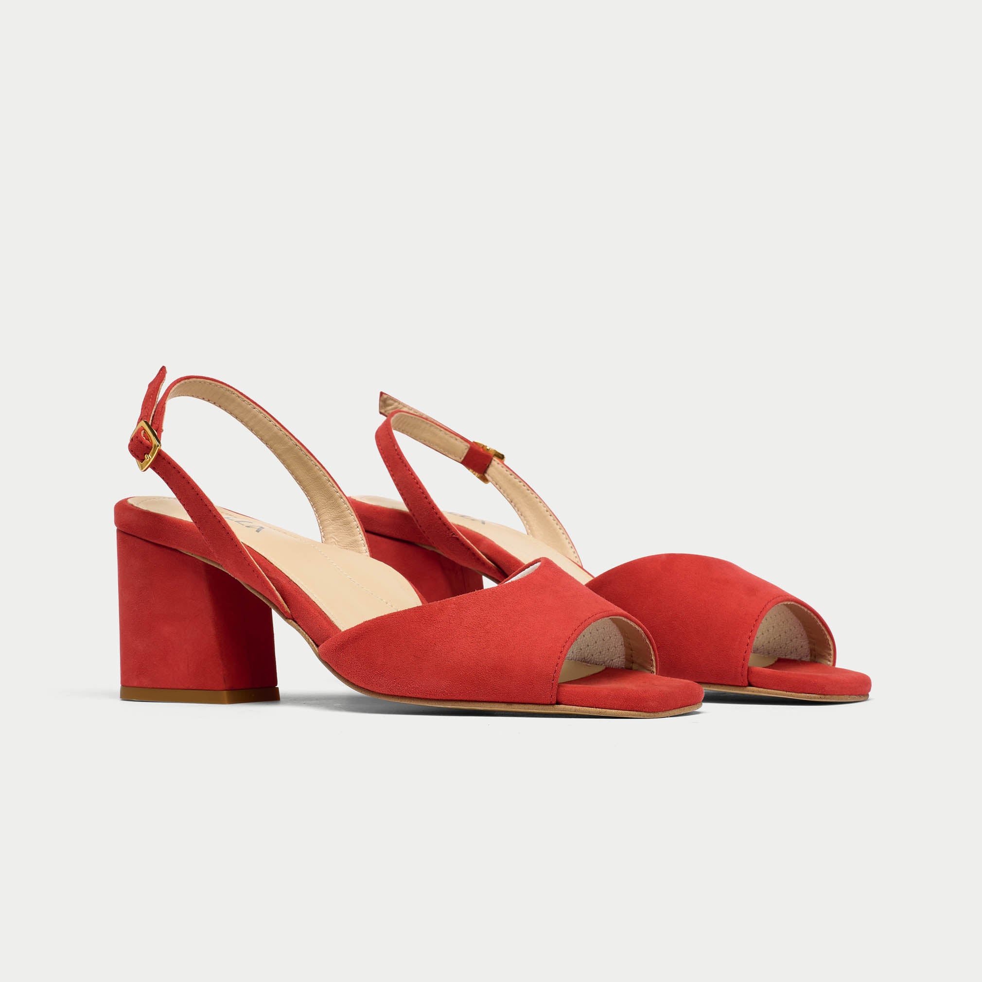 Felicity - Paprika Suede Block Heels