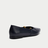 Isabella II - Navy Leather & Small Chain