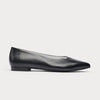 Isabella - Black Leather Ballerinas