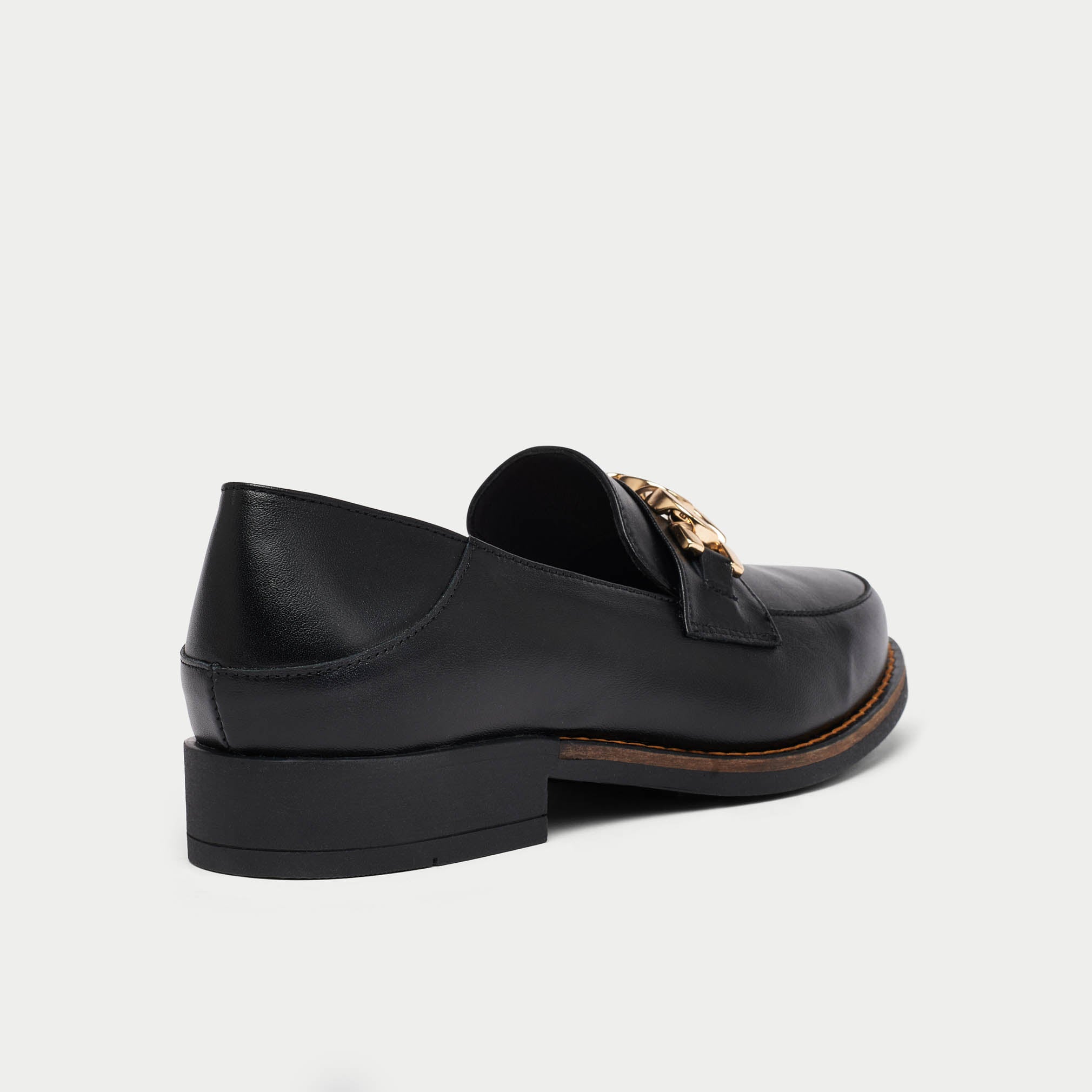 Lucille - Black Leather Loafers