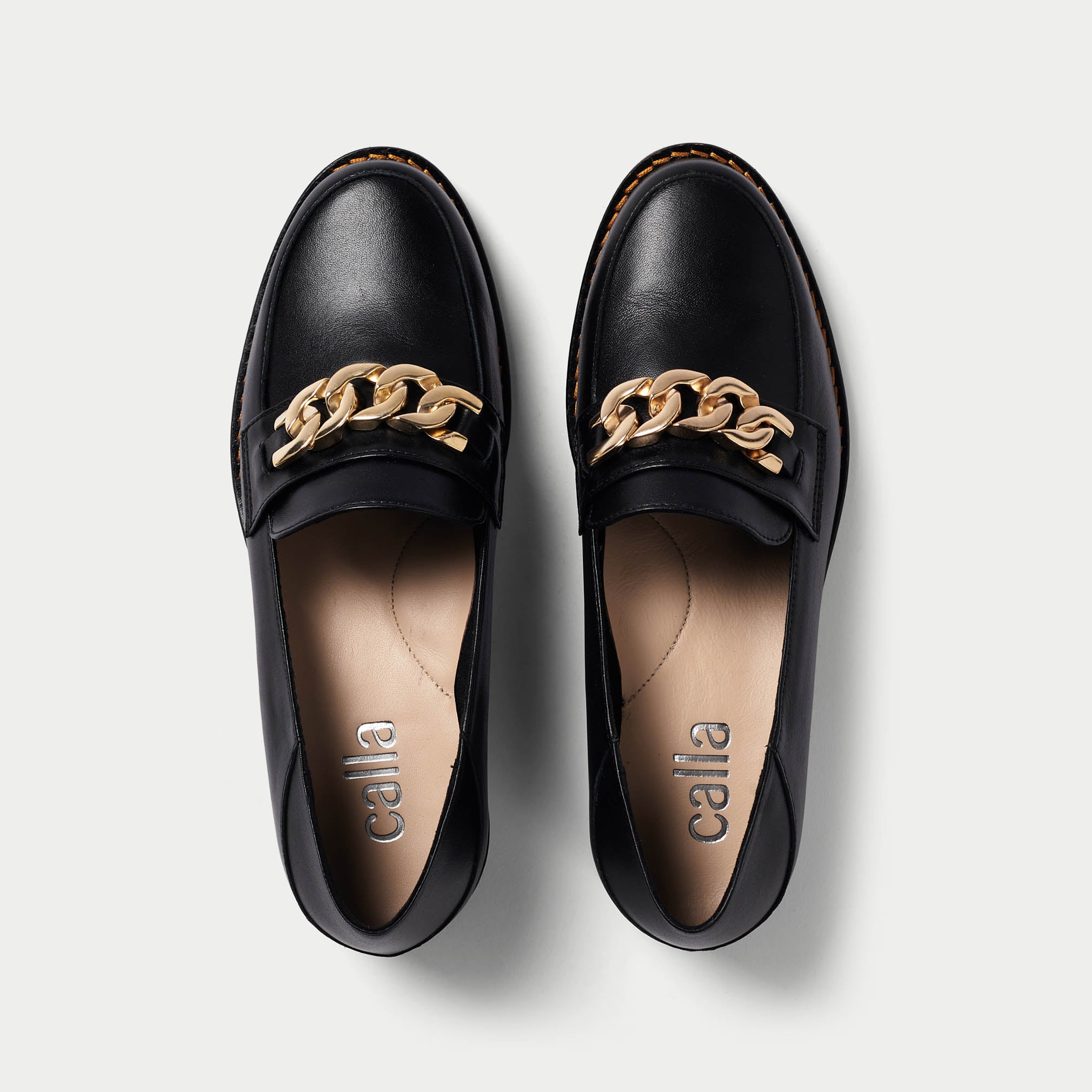 Lucille - Black Leather Loafers