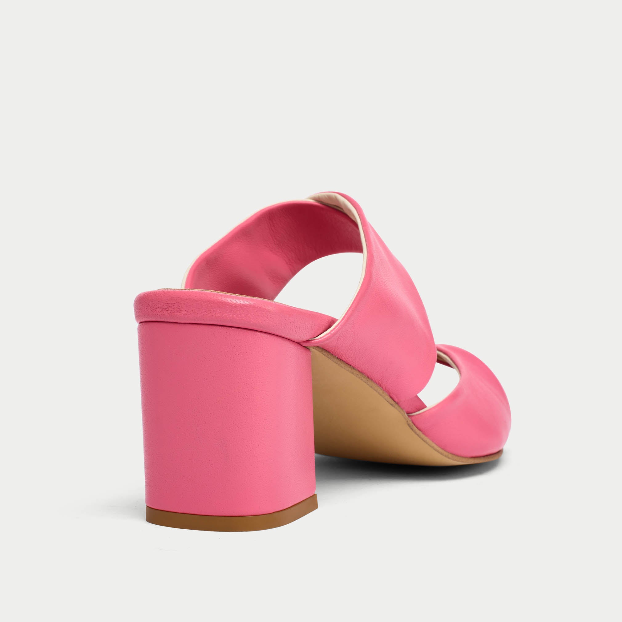 Mia - Pink Mix Leather Mules