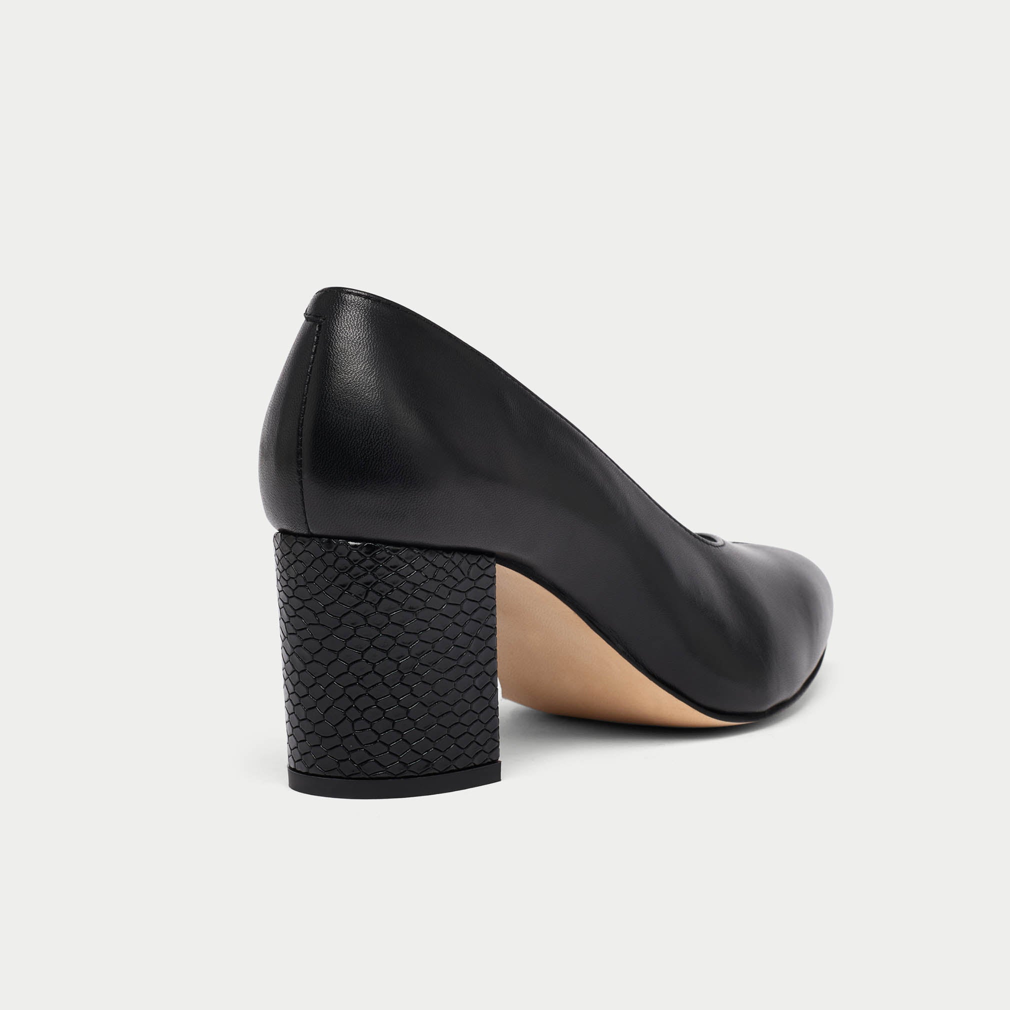 sara black croc block heels for bunions heel