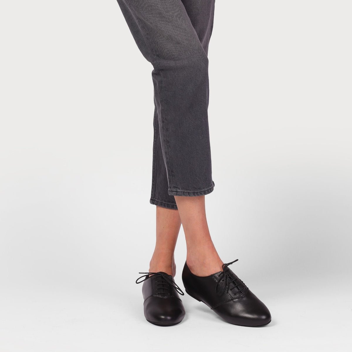 Aster - Black Leather Brogues (image 8)