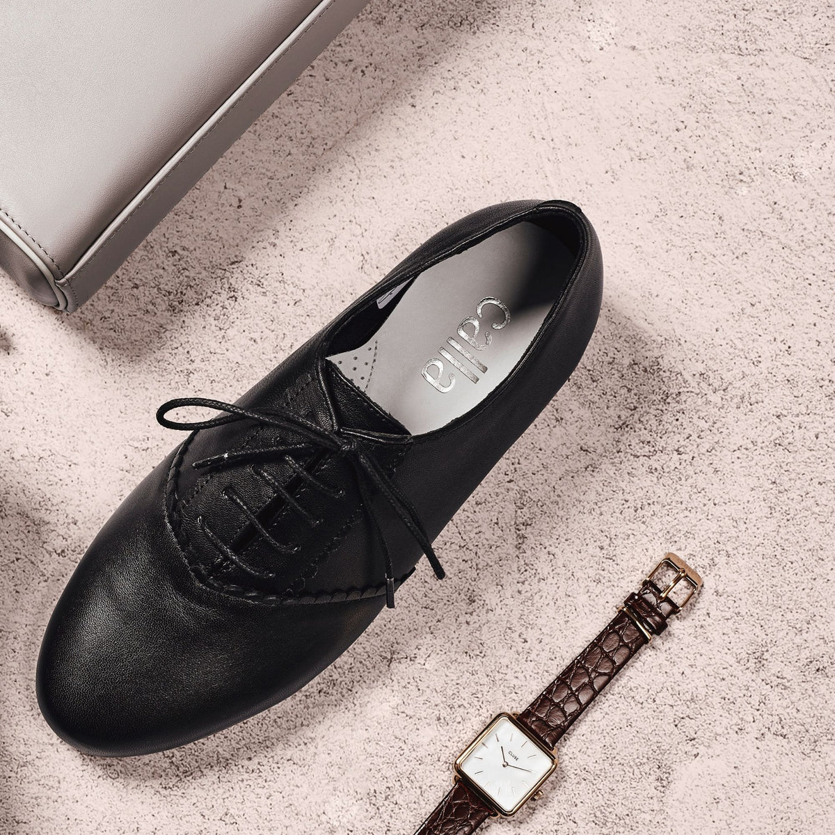 Aster - Black Leather Brogues (image 6)