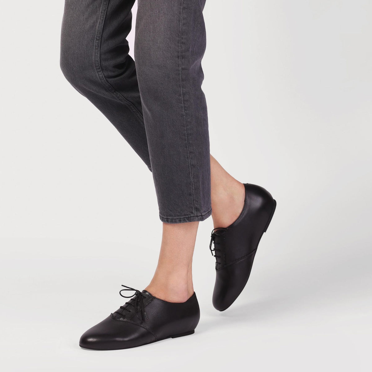 Aster - Black Leather Brogues (image 5)