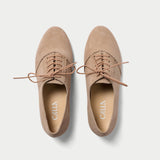 top view aster nutmeg suede brogues for bunions
