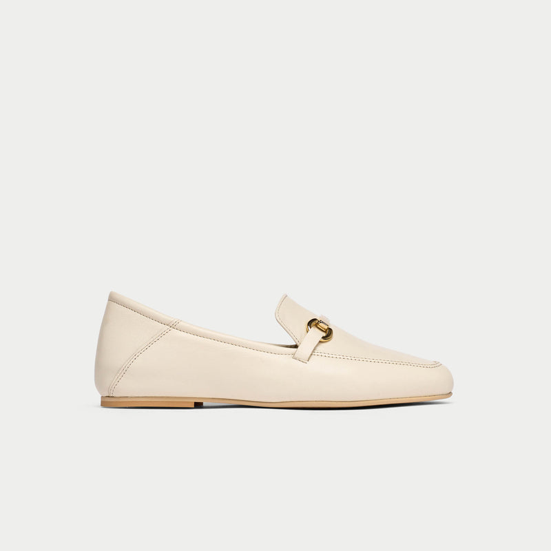 | Beatrice | Latte leather flat loafer