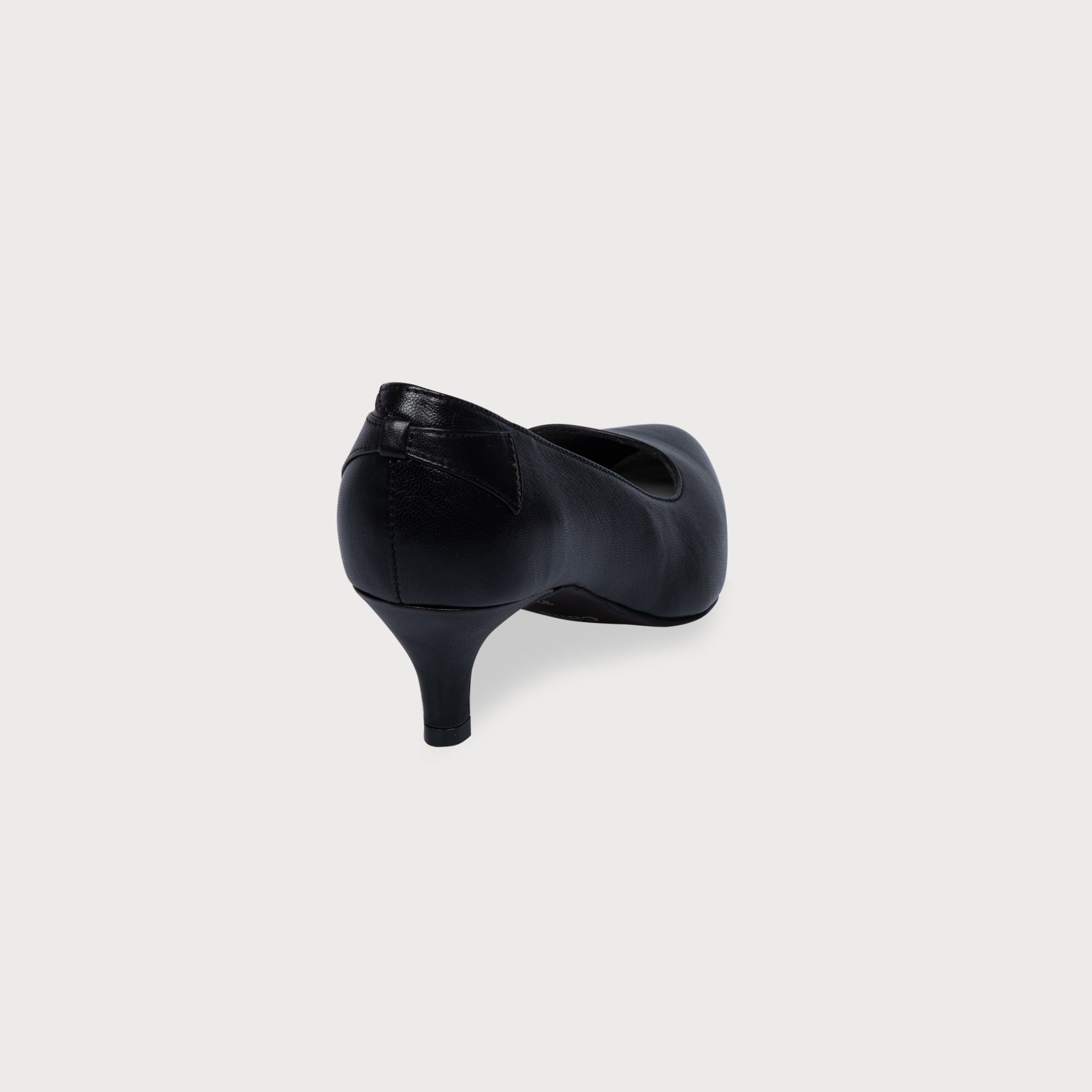 bunions shoe black kitten heel leather wide feet comfort