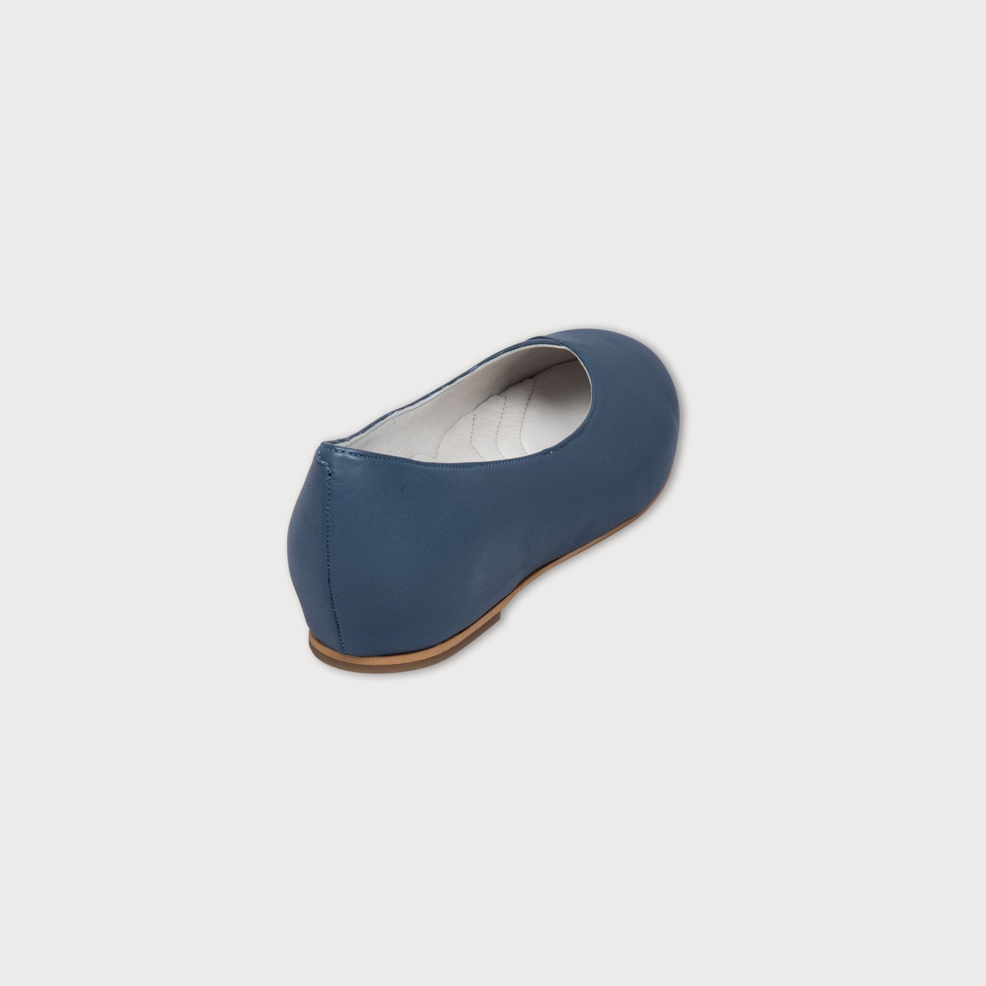 Charlotte Wide Fit - Blue Leather Ballerinas
