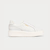 comet white leather trainer for bunions side view