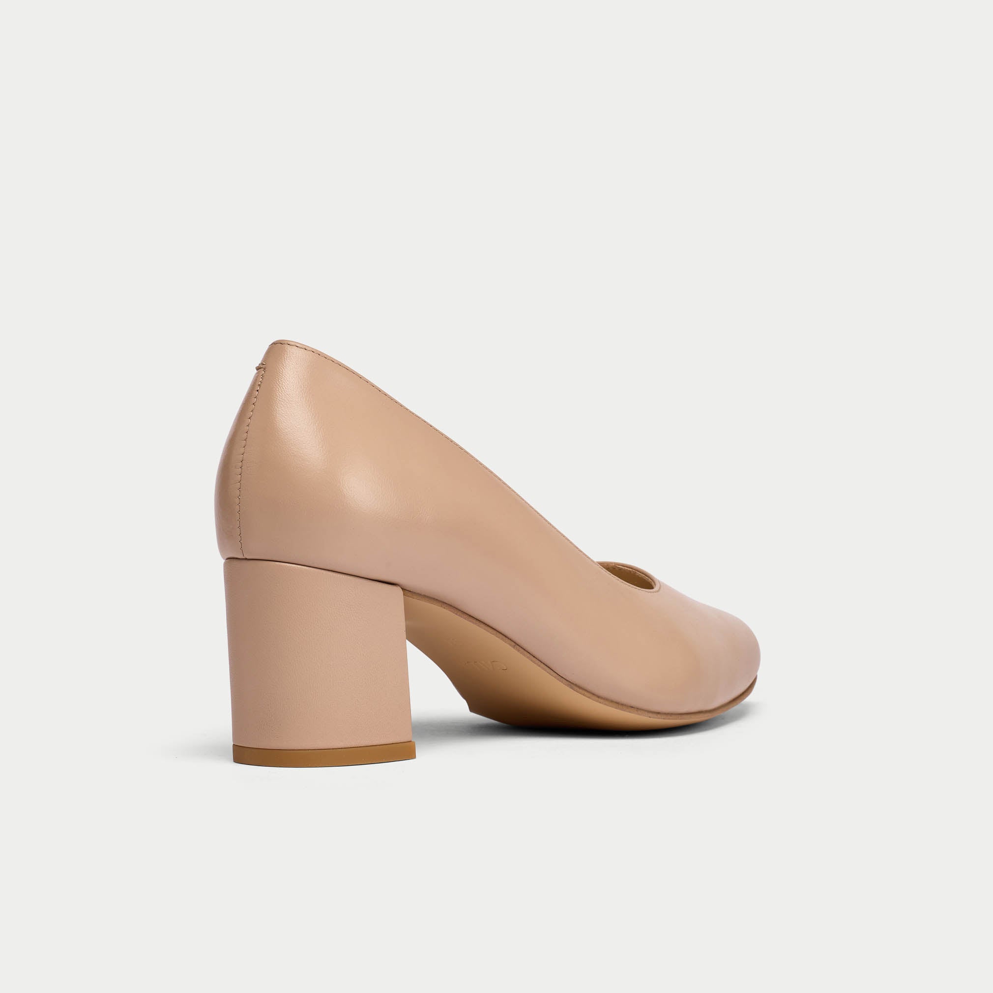 Esme - Neutral Leather Pumps