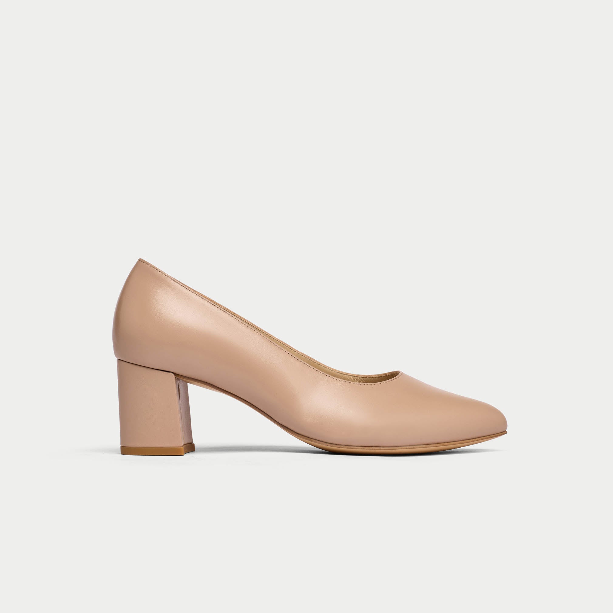 Esme - Neutral Leather Pumps
