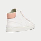 Flare - White Dusty Pink Leather