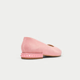 detail of pink flats for bunions