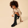 georgina black leather knee high boots forb unions
