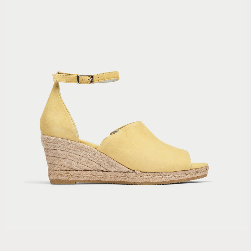 nectar suede harriet wedges side view