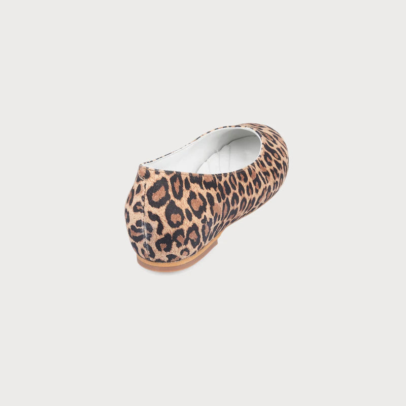 Charlotte - Leopard Suede Ballerinas