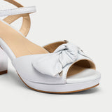 Lizzie - Crackle White Leather