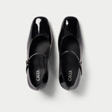black patent mary janes for bunions top view