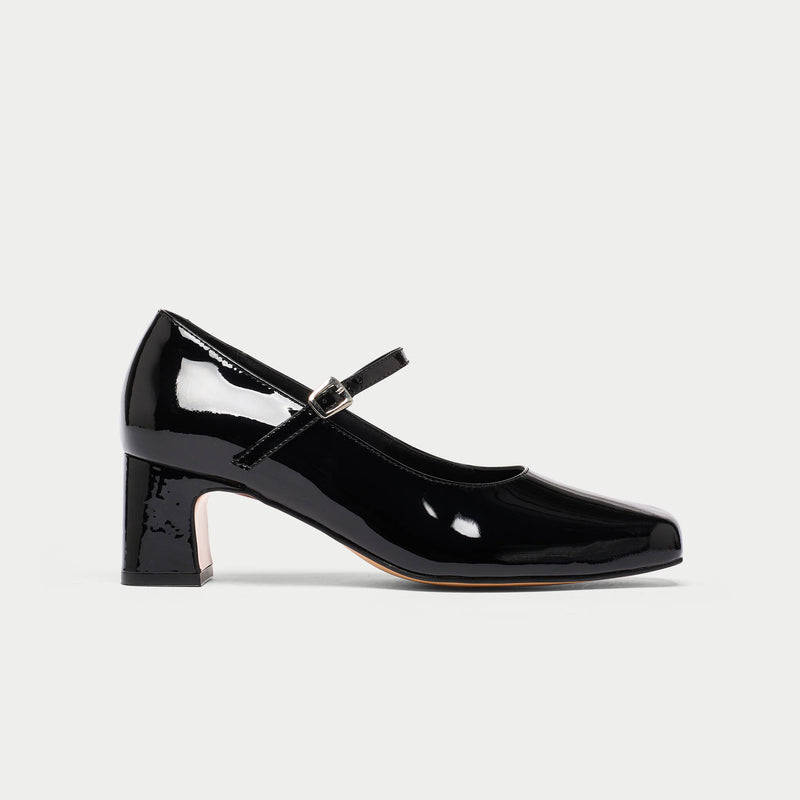 Hella Mary-Jane Platforms - Black Patent – Verali Shoes