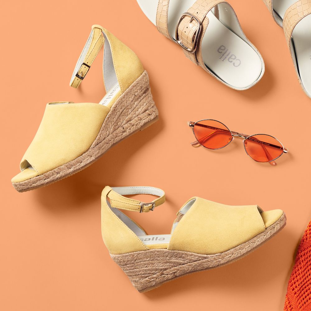 nectar suede espadrille wedges