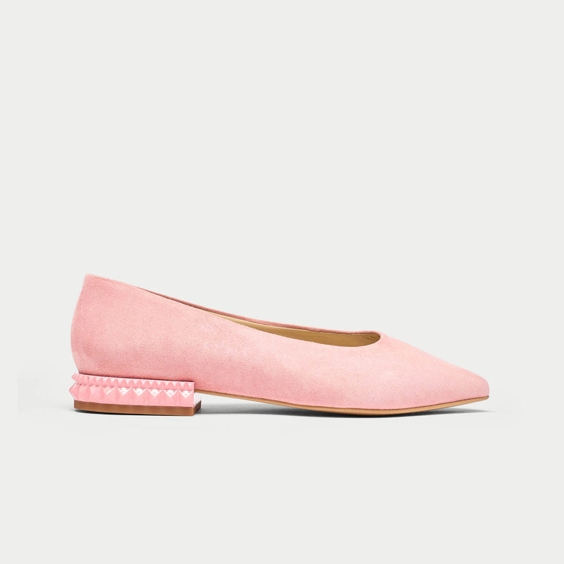 pink suede flats for bunions