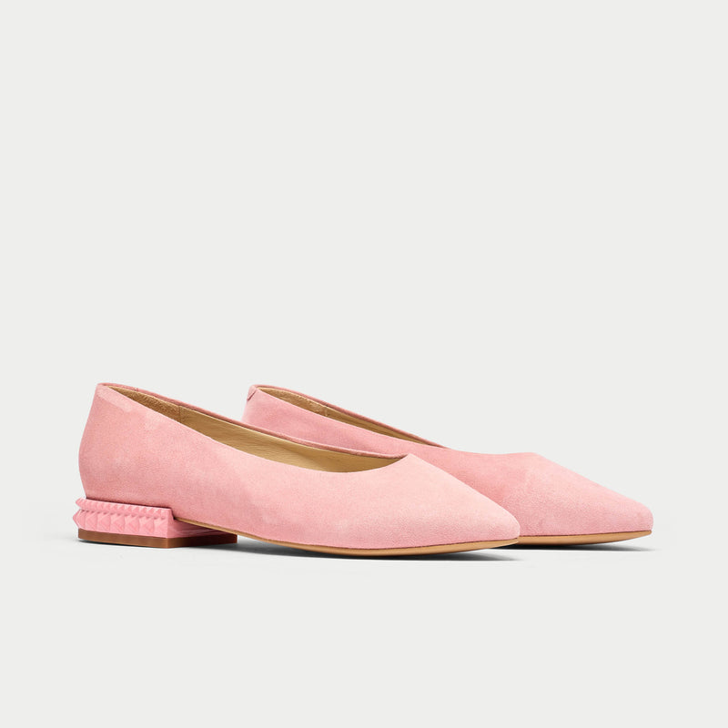 pink flat shoes for bunions pair