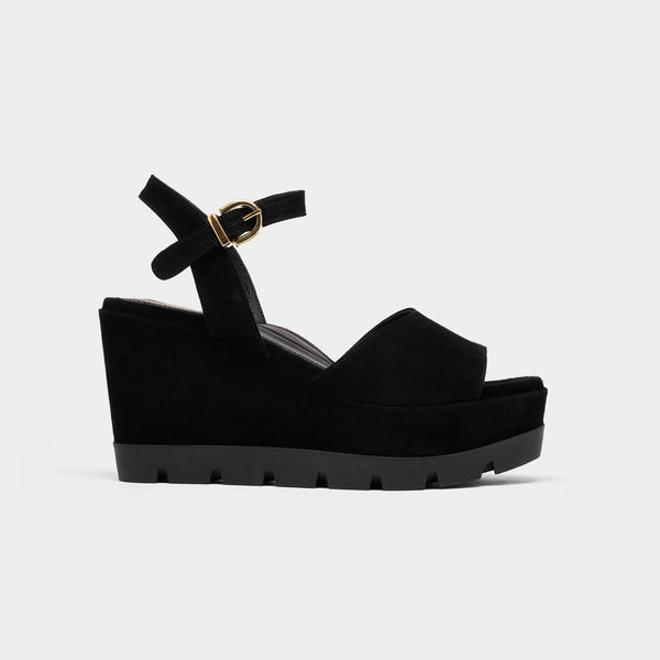 black suede wedges for bunions