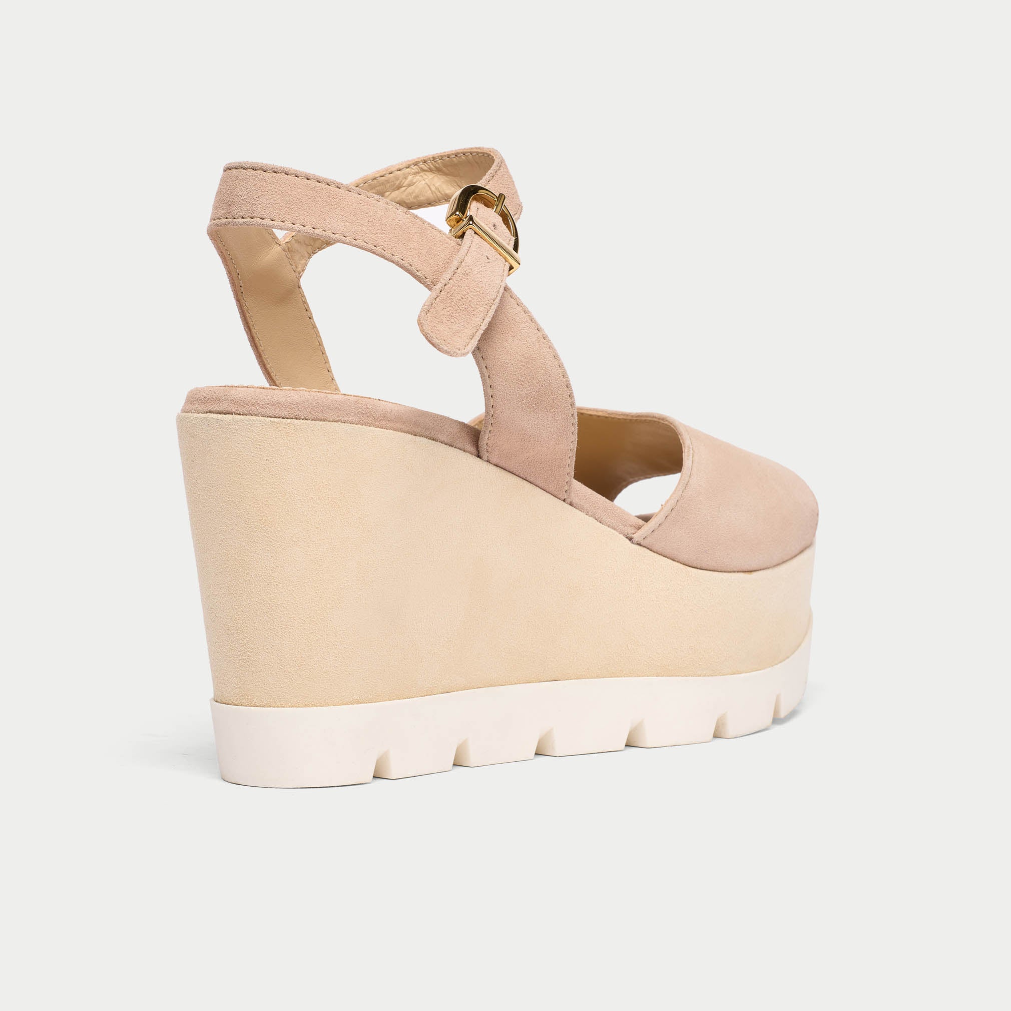 Calla Shoes Rosa Neutral Suede high heel sandal