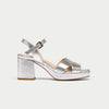 silver leather heels for bunions side view