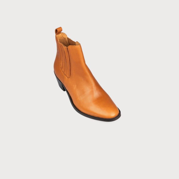 Calla | Chelsea | Tan leather women's boots